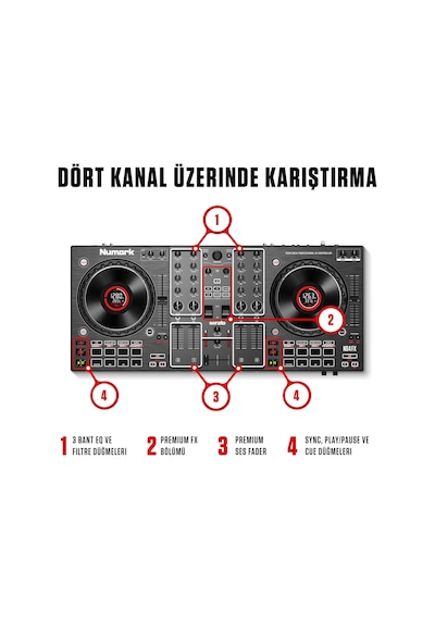 Numark Ns4fx - 4 Kanallı Dj Kontrolörü