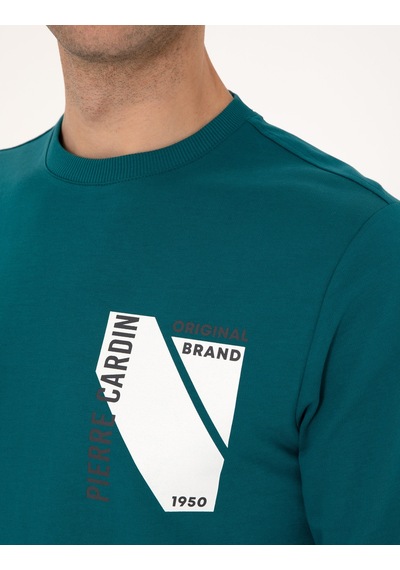 Pierre Cardin Erkek Zümrüt Sweatshirt 50317750-vr055 Zümrüt