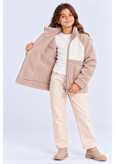 Ahengim Kız Erkek Çocuk Peluş Kuzu Mont Unisex Fermuarlı Dik Yaka Sıcak Tutan Çocuk Ceket Ak100 Pembe Ahengim Kız Erkek Çocuk Peluş Kuzu Mont Unisex Fermuarlı Dik Yaka Sıcak Tutan Çocuk Ceket Ak100 Pembe