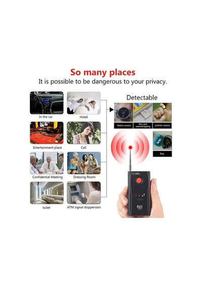 Ganzhoushop Wifi Tam Sinyal Rf Radyo Kamera Dedektörü Dalga Cc308 Aralıklı Gy - Kablosuz Sinyal Algılama Cihazı