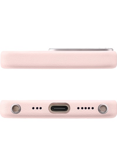 Apple Uyumlu iPhone 14 Pro Kılıf Suni Deri Tasarımlı Pynana Starry Serisi Kapak Pembe