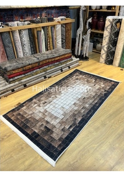 Salerno Çamaşır Makinesinde Yıkanabilir Kilim Halı Hs1039 Çok Renkli