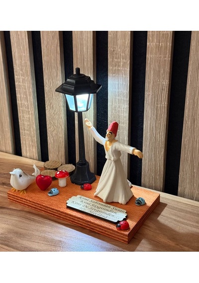 Mevlânâ Işıklı Biblo Özel Kutulu Manevi Hediye Myk Hediye Ve Sanat Atölyesi Üretimi Dekoratif Semazen Biblo