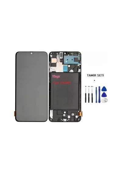 Wan Dey - Samsung Galaxy A70 - Sm-a705 Uyumlu Lcd Ekran Dokunmatik Servıce Pack Lcd Full Çıtalı + Tamir Kiti