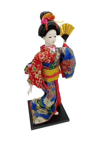 Japon Kimonolu Geyşa Bebek Kabuki Biblo 30 Cm No.17 Anime