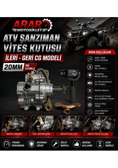 Atv Şanzıman Vites Kutusu İleri Geri Cg Modeli 20mm-1872