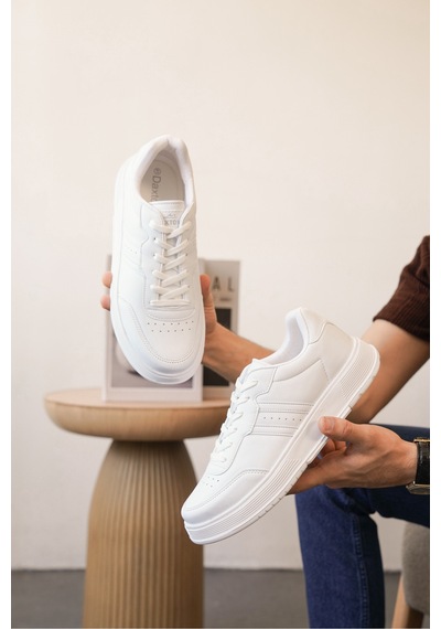 Daxtors Daxors D0163 Günlük Ortopedik Erkek Sneaker Spor Ayakkabı Beyaz