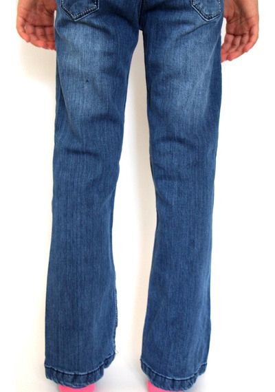 Milenawear By Milena Likralı Yıpratma Ispanyol Paça Jeans Mavi