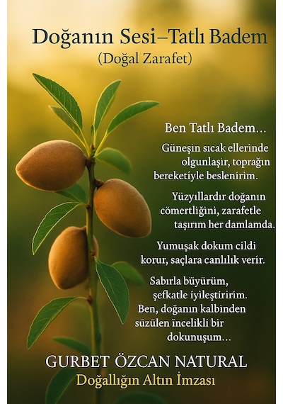 Tatlı Badem Yağı %100 Saf Doğal Seyreltilmemiş 50ml Sweet Almond Oil