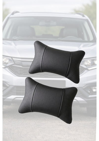 Mazda 121 Uyumlu Siyah Deri Kemer Koruyucu Deri Yastık Lüks Set
