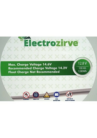Electro Zirve 12.8v 100ah Lityum Akü Lifepo4