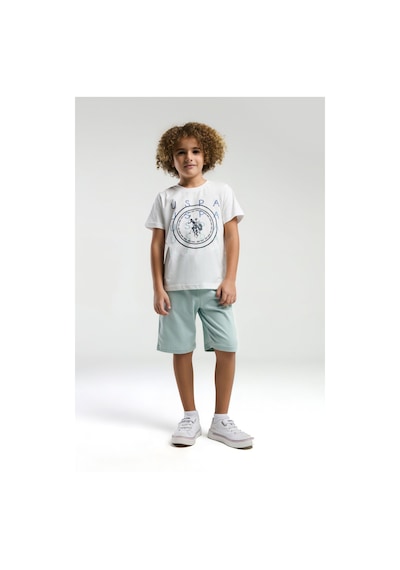 U.s. Polo Assn. Erkek Çocuk Beyaz Bermuda Takım Us2047 Beyaz