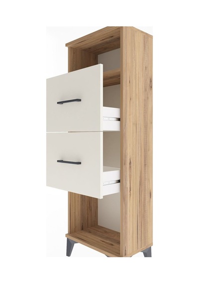 Arges Dolap Tek Raflı 2 Çekmeceli 44x30x134 Çam-aytaşı Atlas Çam