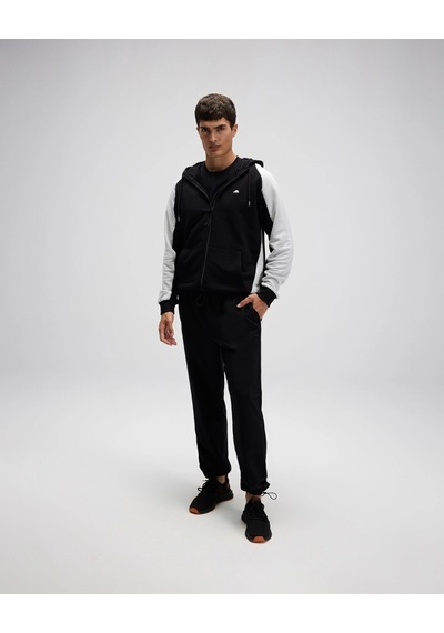 Ellesse Em560 Erkek Siyah Fermuarlı Kapüşonlu Siyah Sweat Siyah