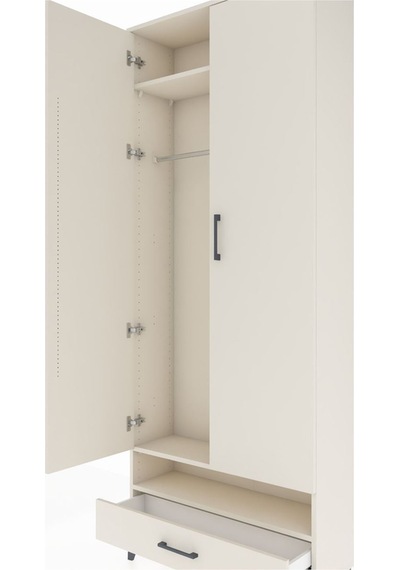 Arges Dolap 2 Raflı Tek Çekmeceli Tek Askılı 88x30x221 Aytaşı... Aytaşı