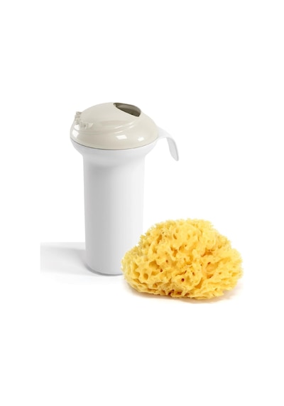 OkBaby Splash Bebek Duşu / K. Beyaz & Doğal Banyo Süngeri No.12 Beyaz
