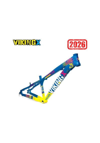 Vikingx Tuff X-25 Dirt Jump Aliminyum Kadro Yeşil-sarı Pt315