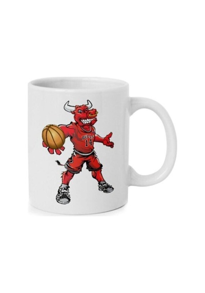 Nba Chicago Bulls Maskot Beyaz Kupa Bardak
