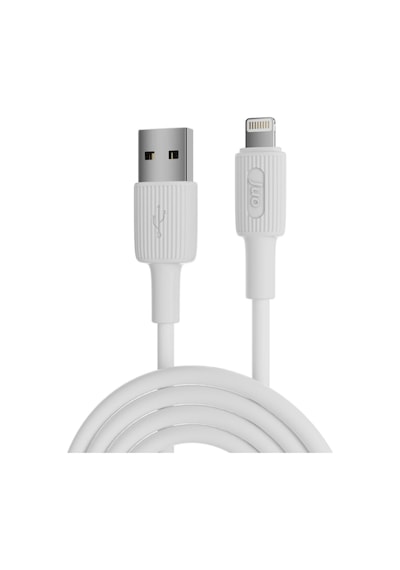 12w 2.4a Usb-a To Lightning İphone İpad İle Uyumlu Silikon Hızlı Şarj Ve Data Kablosu Beyaz 1 Metre
