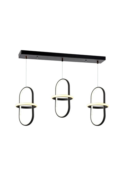 Tt006-3S-Sy Tt Aydınlatma Minyon Modeli 3 Lü Mat Siyah Sıralı Led