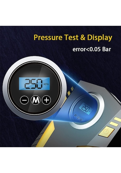 Hallow-dijital Lastik Şişirme 12v Dc Taşınabilir Hava Kompresörü