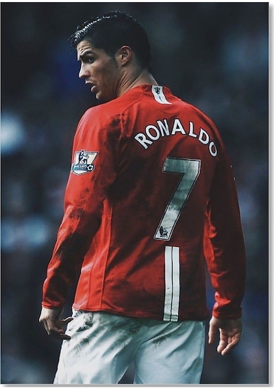 Cakasepetim Manchester United 7 Numara Ronaldo Ahşap Mdf Tablo