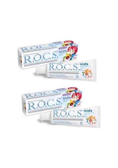 Rocs Kids Meyve Külahı 3-7 Yaş Diş Macunu 2 x 35 ML