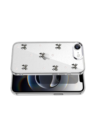 Apple iPhone Uyumlu  16e Uyumlu Fiyonk Desenli Kapak - Desen 8