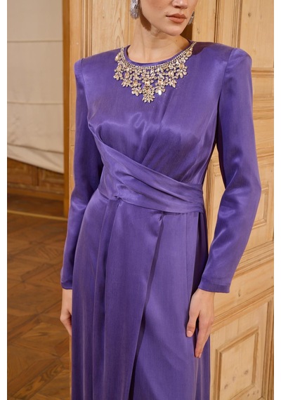 Senna Lucıano Dress Mor Mor