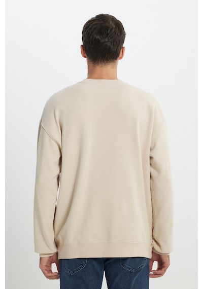 Lee Loose Fit Rahat Kesim Bisiklet Yaka %100 Pamuk Bej Sweatshirt L241744614 Bej