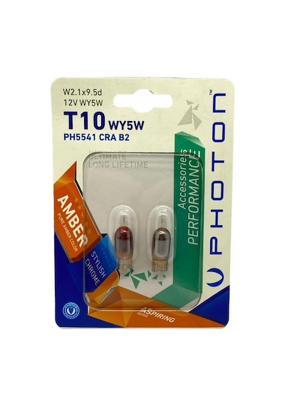 Photon 12v Dipsiz Ampul T10 5w Sarı Diadem 2 Ad