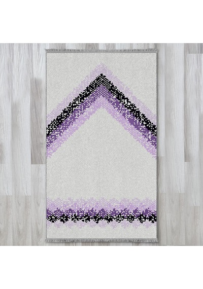 Evaşk Namazlık Dokuma Halı Kaymaz Muslumana Seccade 80 x 130 MOR EVAŞK401C80