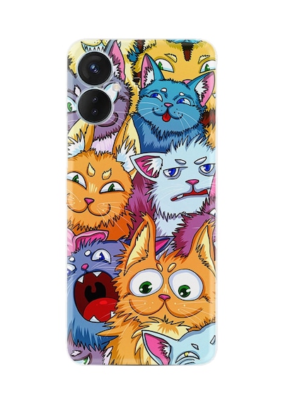 Tecno Spark 9 Pro Kılıf Silikon Desen Özel Seri Kediler 1723