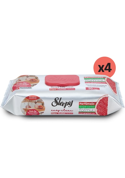 Easy Clean Süper Yüzey Temizlik Mutfak Havlusu&Mendili Greyfurt Yağlı 4X50 (200 Yaprak)
