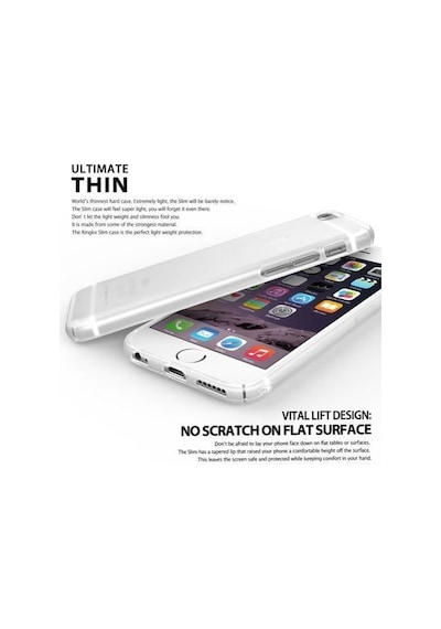Ringke Slim Frost Apple Uyumlu iPhone 6s Plus/ 6 Plus İle Kılıf Gray