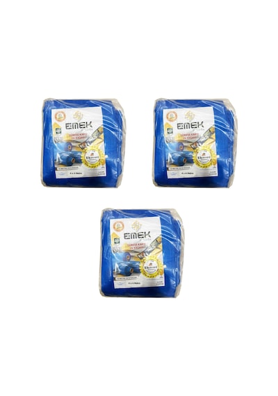 Emek Çadır Kumaşı Branda Tente Uv Güneşlik Gölgelik Koruma Yağmur Su Geçirmez - 4x4 Metre - 3 Paket