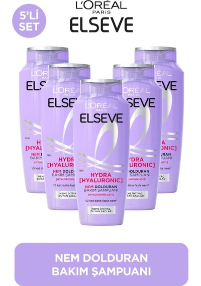 5'li Elseve Hydra Hyaluronic Nem Dolduran Bakım Şampuanı 300 Ml pkt5hydranembkmset-10633