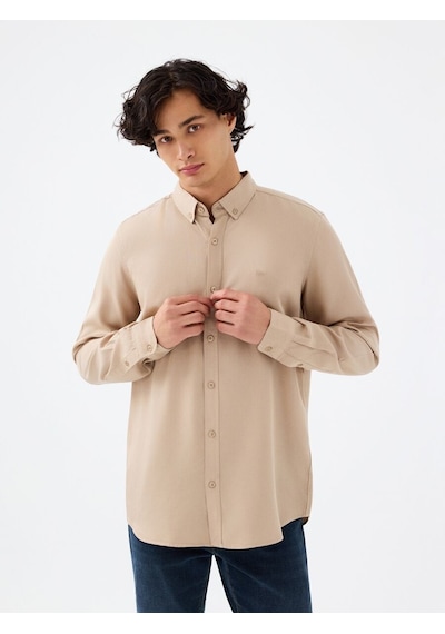 LOFT Regular Fit Erkek Gömlek U.kol Lf2041863 Q1.v1 Bej LOFT Regular Fit Erkek Gömlek U.kol Lf2041863 Q1.v1 Bej