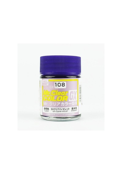 Mr.hobby Gx-108, 18 Ml. Clear Violet Mr.clear Color Maket Boyası Standart