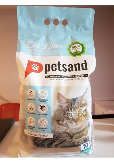 Petsand Premium Marsilya Sabun Kokulu Bentonit Kedi Kumu 10 L
