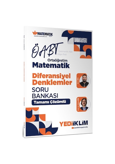 Yediiklim 2027 Öabt Ortaöğretim Matematik Öğretmenliği Diferansiyel Denklemler Tamamı Çözümlü Soru Bankası-169783