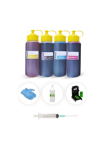 HP Officejet 6000 4 Renk 500 ML Photoink Plus Siyah ve Renkli Kartuş