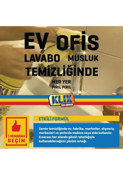 Klix Colombia Çok Amaçlı Temizleyici 1  Kg.