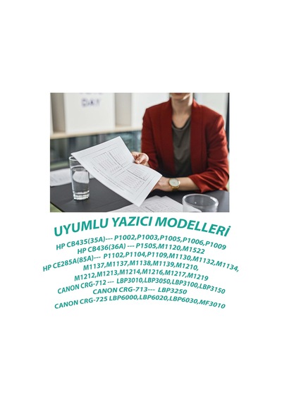 Hp 85a Ce285a Ve Canon Crg-725 Uyumlu Muadil Toner - Hp Laserjet P1102 P1102w M1132 M1212nf M1217nfw Canon Lbp6000 1.600 Sayfa