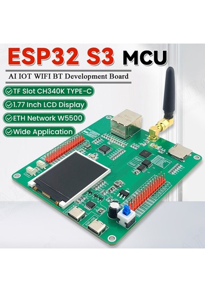 Esp32-s3 W5500 Ethernet N16r8 1.77 İnç Lcd Ekranlı Wifi Bluetooth Geliştirme Kartı