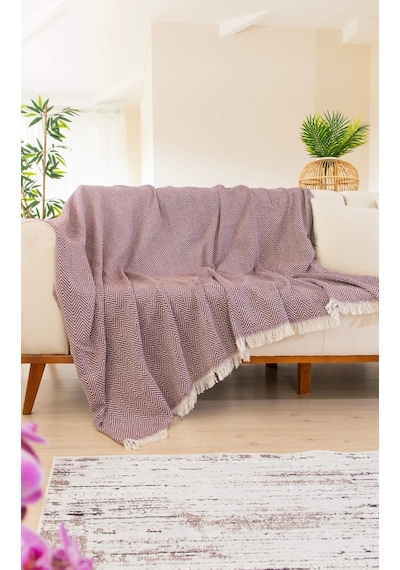 Tabu Home Dokuma Cozy Comfort Bordo Koltuk Örtüsü
