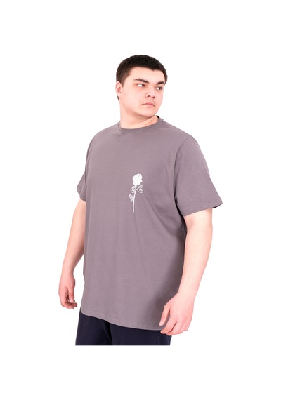 Mode Xl Büyük Beden Erkek T-shirt Bisiklet Yaka Gorgeous U25022 Füme Füme