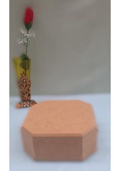 Hobi Dekoratif Model Öğrenci Kutusu Altıgen Ahşap HAM MDF El Yapımı