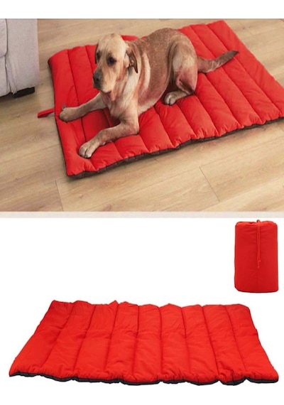 Bundera Gully Büyük Boy Kedi Köpek Minderi Kırmızı 120 x 80 CM