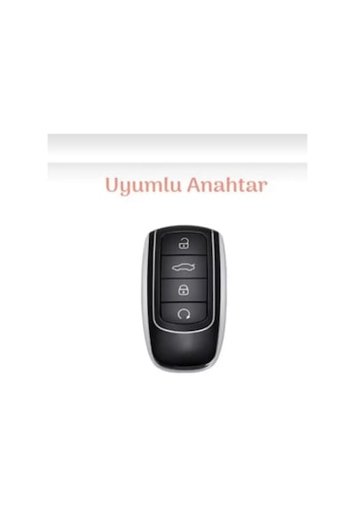 Gma Keys Lüx Chery Tiggo 8 Pro Omoda 5 Tiggo 7 Avantgarde Jaaeco Nano Anahtar Kılıfı Siyah Gümüş Silver Renk